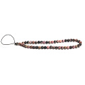 Rhodonite pendant for mobile phone against loss, natural stone bead 6 mm / 28,5 cm, stone of forgiveness