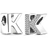 Charm Sterling silver 925 Alphabet letter K, bead for bracelet