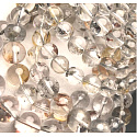 Herkimer diamond energy quartz bracelet elastic natural stone, ball 8 - 9 mm /16 - 17 cm, lucky stone