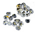 Crystal Clear Rune Alphabet Natural Stone, 10 - 30 mm 25 pieces