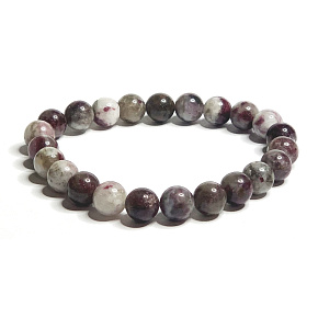 Tourmaline bracelet elastic natural stone, ball 8 mm / 16 - 17 cm, guardian of good mood
