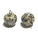 Jasper Dalmatian Apple of Knowledge pendant, natural stone 2,7 x 15 mm, stone of positive energy