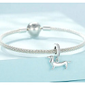 Charm Sterling Silver 925 Dog - Dachshund, animal bracelet pendant