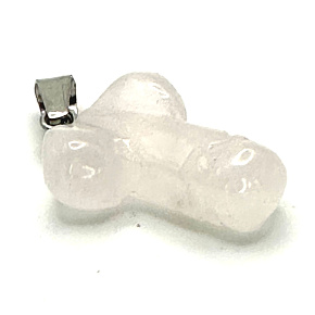 Crystal Penis for luck, pendant natural stone hand cut approx. 11 x 22 mm, stone stones