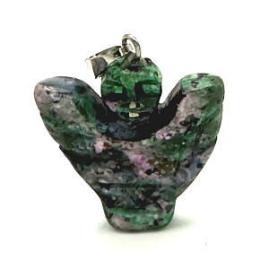 Anyolite / Ruby in Zoisite Angel, angel wings pendant natural stone hand-polished 25 x 21 x 5 mm, relieves stress Anyolite / Ruby in Zoisite Angel, angel wings pendant natural stone hand-polished 25 x 21 x 5 mm, relieves stress