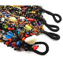 Ancient glass bracelet handmade from Nepal with glass beads 21 cm 75 g