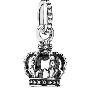 Sterling silver 925 Royal Crown - Noble luster, pendant for bracelet symbol