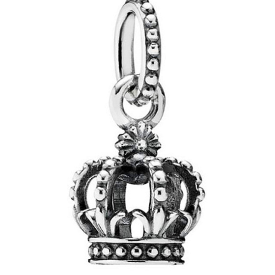 Sterling silver 925 Royal Crown - Noble luster, pendant for bracelet symbol