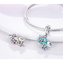 Charm Sterling silver 925 Thermo - Chameleon, color changing animal bracelet pendant