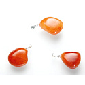 Carnelian Trommel pendant natural stone, 2,2 - 3 cm, 1 piece, , Teaching us here and now