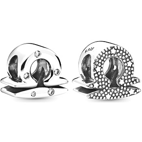 Charm Sterling silver 925 Zodiac sign of the Scales, bead for bracelet