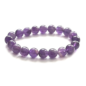 Amethyst bracelet elastic natural stone, bead 10 - 11 mm / 16 - 17 cm, AA quality, stone of kings and bishops Amethyst bracelet elastic natural stone, bead 10 - 11 mm / 16 - 17 cm, AA quality, stone of kings and bishops