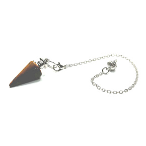 Tiger eye pendulum natural stone 3,5 cm + chain with ball 18 cm, stone of sun and earth, brings luck and wealth Tiger eye pendulum natural stone 3,5 cm + chain with ball 18 cm, stone of sun and earth, brings luck and wealth