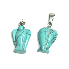 Tyrkenite Angel guardian pendant natural stone hand cut 2 - 2,2 cm, stone of young people, looking for a life goal