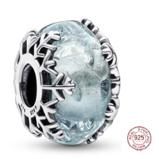 Charm Sterling silver 925 Winter blue snowflake bead bracelet Christmas Charm Sterling silver 925 Winter blue snowflake bead bracelet Christmas