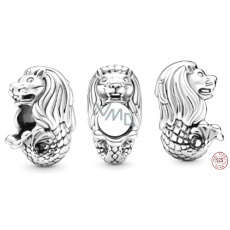 Charm Sterling silver 925 Merlion symbol Syngapuru, travel bracelet bead Charm Sterling silver 925 Merlion symbol Syngapuru, travel bracelet bead