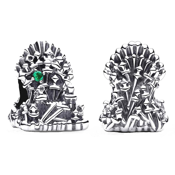 Charm Sterling silver 925 Game of Thrones Iron Throne, bracelet bead, film