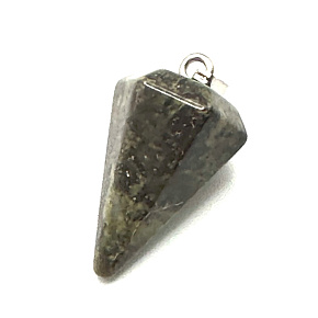 Serpentine pendulum natural stone 2,2 cm, stone of healers