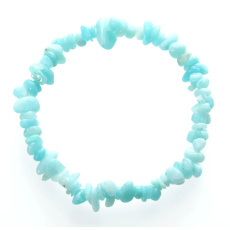 Amazonite Peru bracelet elastic chopped natural stone 19 cm, stone of hope