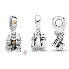 Sterling silver 925 Disney Castle - Life is a fairy tale, bracelet pendant
