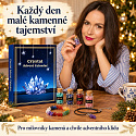 Adventní kalendář Kamenná tajemství – 21 lahviček s kameny, náramek a náhrdelník | 24 překvapení