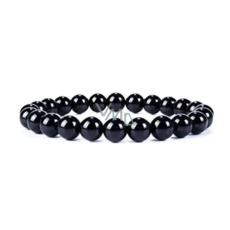 Tourmaline / Skoryl black bracelet elastic natural stone, ball 8 mm / 16 - 17 cm, guardian of good mood Tourmaline / Skoryl black bracelet elastic natural stone, ball 8 mm / 16 - 17 cm, guardian of good mood