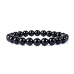 Tourmaline / Skoryl black bracelet elastic natural stone, ball 8 mm / 16 - 17 cm, guardian of good mood