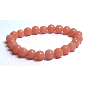 Jade Luminois Light Phosphorescent, yellow glow in the dark, bracelet elastic natural stone, bead 8 mm / 16 - 17 cm