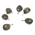 Chiastolite Trommel pendant natural stone, 2,2-3 cm, 1 piece, Seeing stone - helps to penetrate the secrets of the Universe