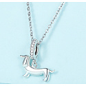 Charm Sterling Silver 925 Dog - Dachshund, animal bracelet pendant