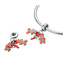 Charm Sterling Silver 925 Christmas Gingerbread 3-in-1, Bracelet Pendant Christmas