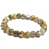 Agate fiery matt natur yellow bracelet elastic natural stone, ball 8 mm / 16 - 17 cm