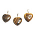 Tiger's Eye Heart Pendant natural stone 1,5 cm, 1 piece, stone of the sun and earth, brings luck and wealth