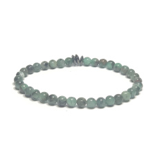 Emerald African bracelet elastic natural stone, ball 5 mm / 16 - 17 cm, royal stone