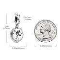 Sterling silver 925 Harry Potter - Rhinestone + cubic zirconia, 2in1 pendant for bracelet