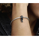 Charm Sterling silver 925 Marvel The Avengers, Black Panther, bead on bracelet movie