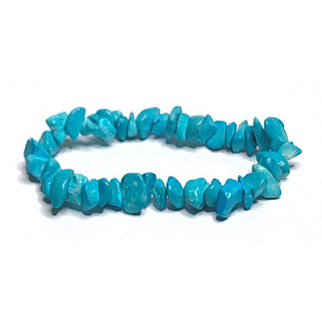 Tyrkenite bracelet elastic chopped natural stone, 19 cm, young people's stone, looking for a life goal
