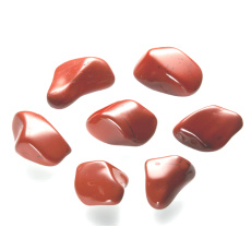 Jasper red Tumbled natural stone 1 piece, 2 - 2,5 cm, full care stone