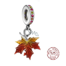 Charm Sterling silver 925 Autumn colours - autumn leaf, maple leaf, nature bracelet pendant Charm Sterling silver 925 Autumn colours - autumn leaf, maple leaf, nature bracelet pendant