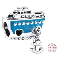 Charm Sterling silver 925 Cruise ship mooring bead on travel bracelet