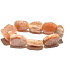 Polished sunstone, cut bracelet approximately 2 cm / 16 - 17 cm, hides the power of the Sun and fire