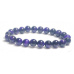 Tiger eye purple bracelet elastic natural stone, ball 8 mm / 16-17 cm, stone of the sun and earth, brings luck and wealth