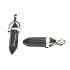 Obsidian pendulum hexagon pendant natural stone 41 x 13 mm, rescue stone