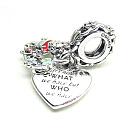 Sterling silver 925 Disney Winnie the Pooh and Piglet - It's not what we have, but who we have, 2in1 heart pendant for bracelet