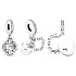 Charm Sterling silver 925 Ice carving - You melt my heart, love bracelet pendant