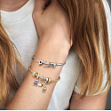Sterling silver 925 Alphabet letter Y, bead for bracelet