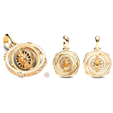Charm Sterling Silver 925 Game of Thrones Revolving Astrolabe, Bracelet Pendant, Movie