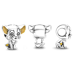 Charm Sterling silver 925 Disney Lion King - Simba, bead for bracelet movie