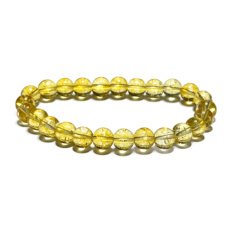 Citrine bracelet elastic natural stone, 8 mm / 19 cm bead, stone of abundance, success