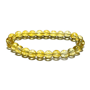 Citrine bracelet elastic natural stone, 8 mm / 19 cm bead, stone of abundance, success
